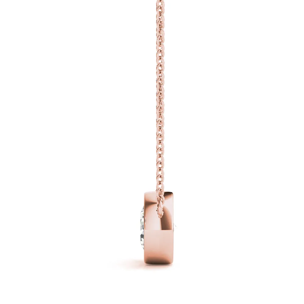 0.50 Ct and 1.00 Ct Diamond Necklace, 14K Gold Lab Grown Diamond Solitaire Pendant