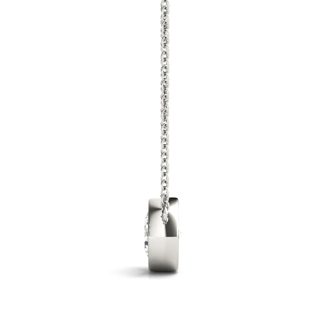 0.50 Ct and 1.00 Ct Diamond Necklace, 14K Gold Lab Grown Diamond Solitaire Pendant
