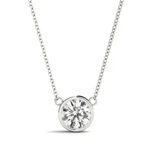 0.50 Ct and 1.00 Ct Diamond Necklace, 14K Gold Lab Grown Diamond Solitaire Pendant