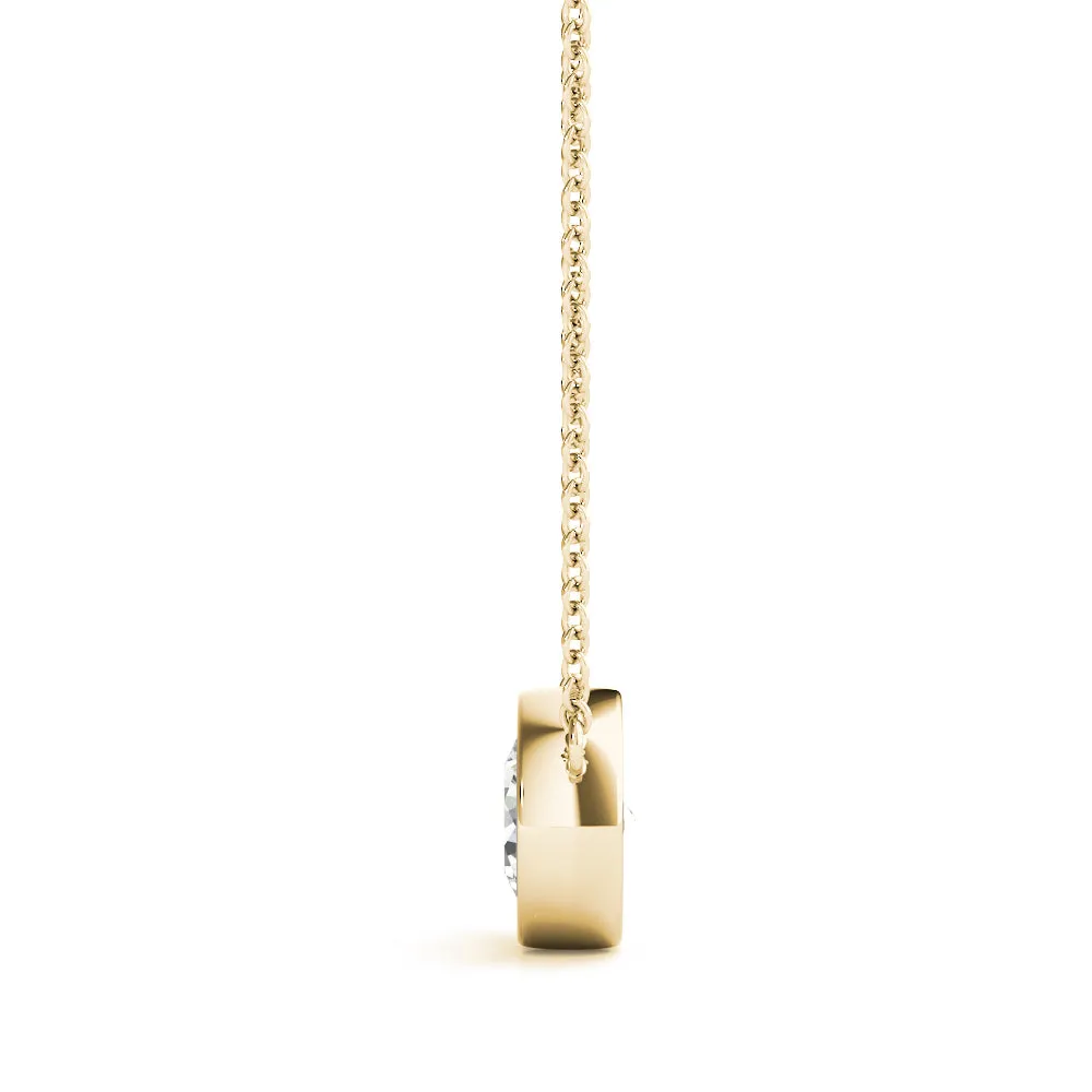 0.50 Ct and 1.00 Ct Diamond Necklace, 14K Gold Lab Grown Diamond Solitaire Pendant