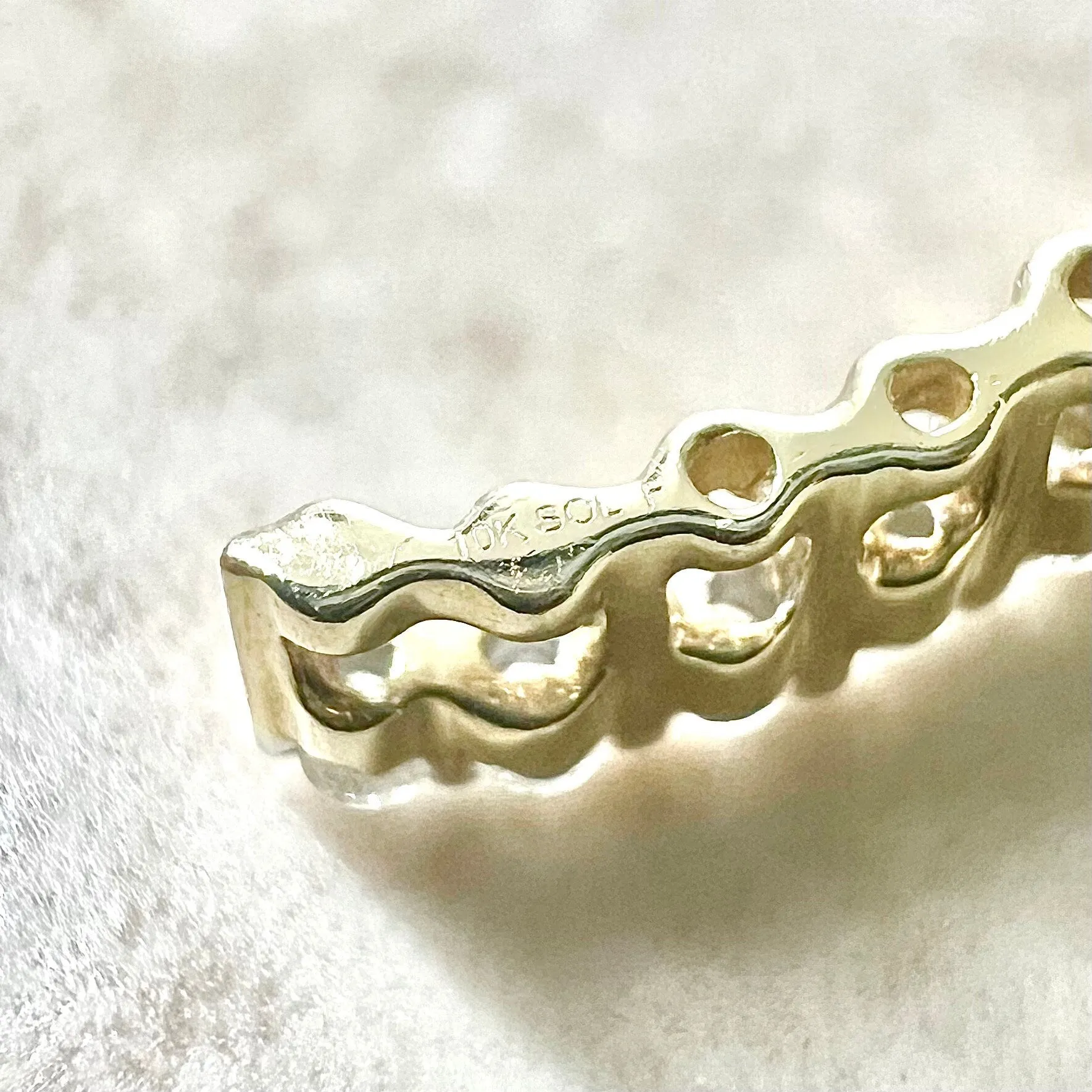 10 Karat Yellow Gold Graduated Diamond Pendant