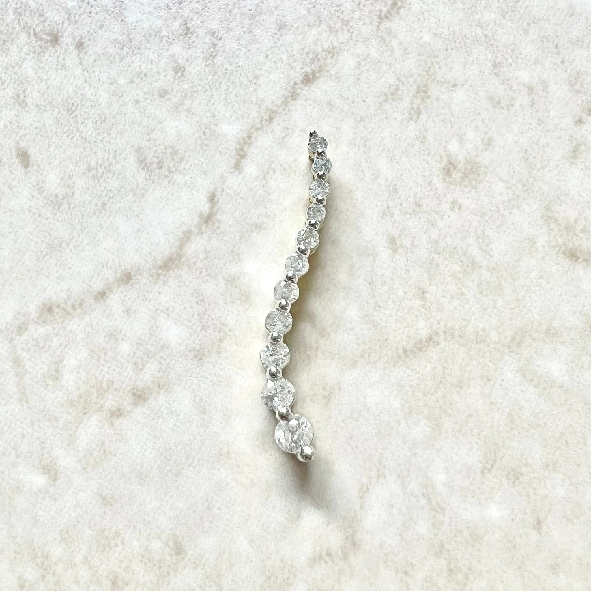 10 Karat Yellow Gold Graduated Diamond Pendant