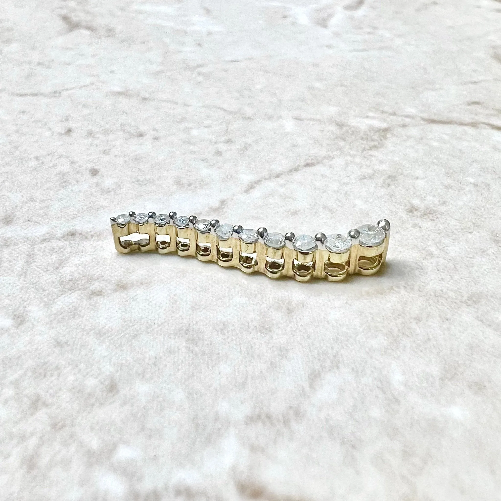 10 Karat Yellow Gold Graduated Diamond Pendant