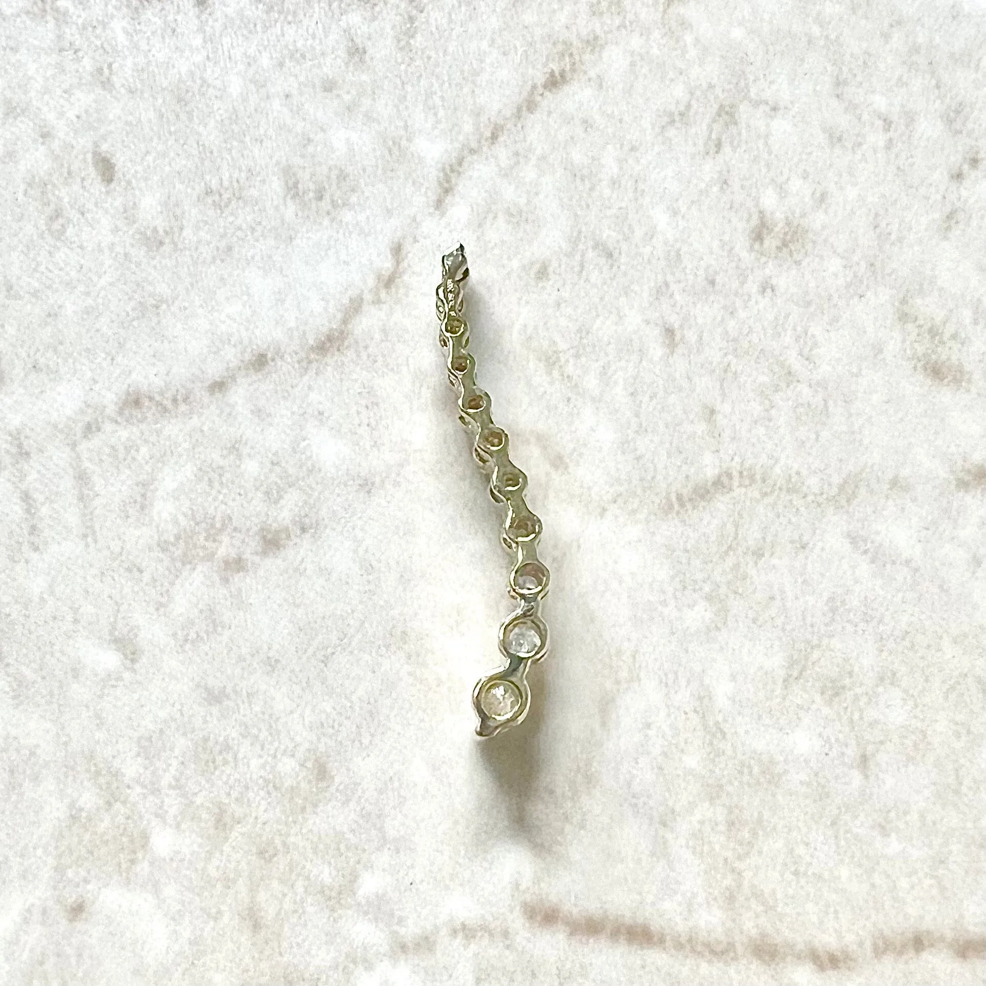 10 Karat Yellow Gold Graduated Diamond Pendant