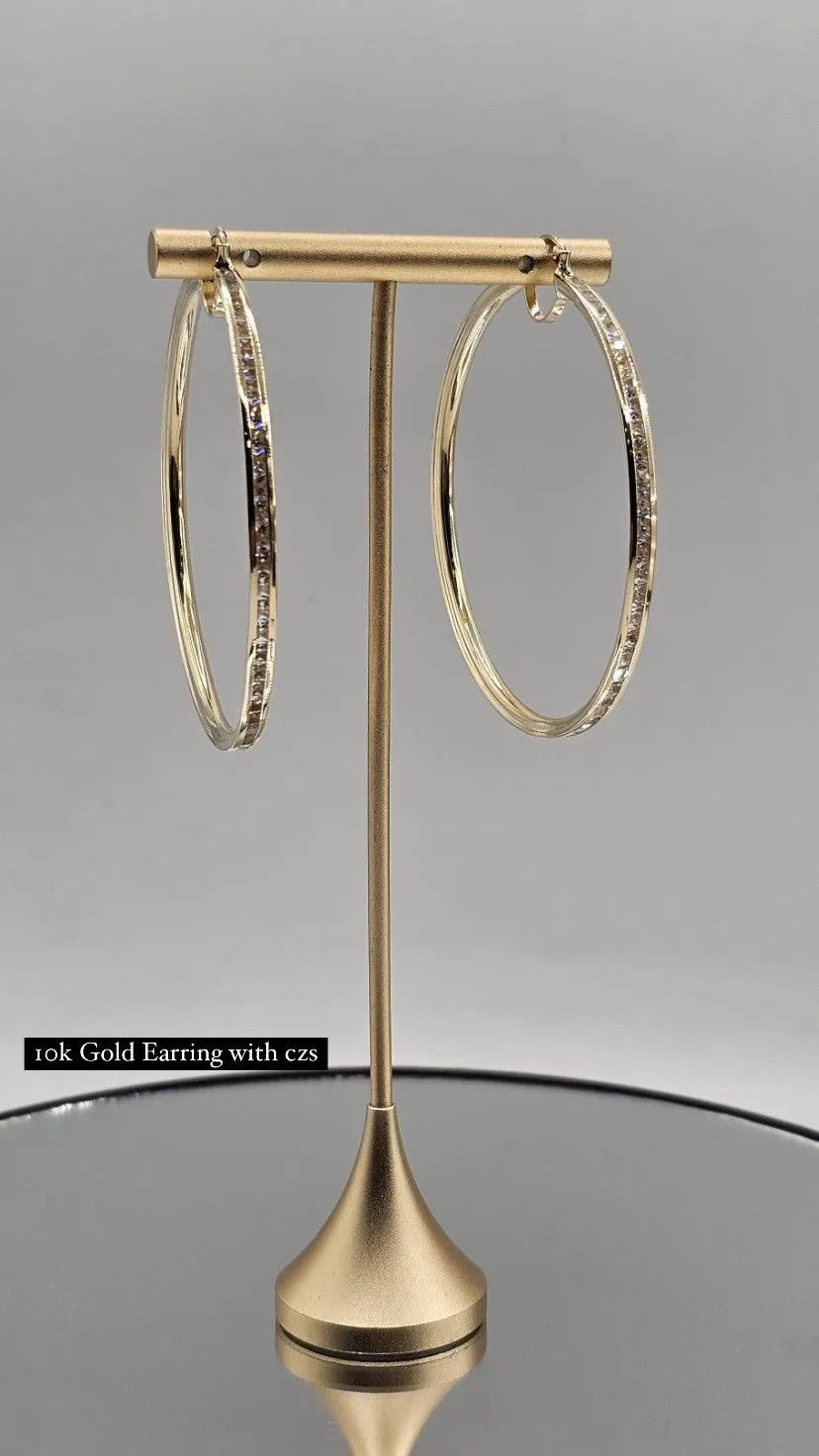 10K Gold Earrings with czz