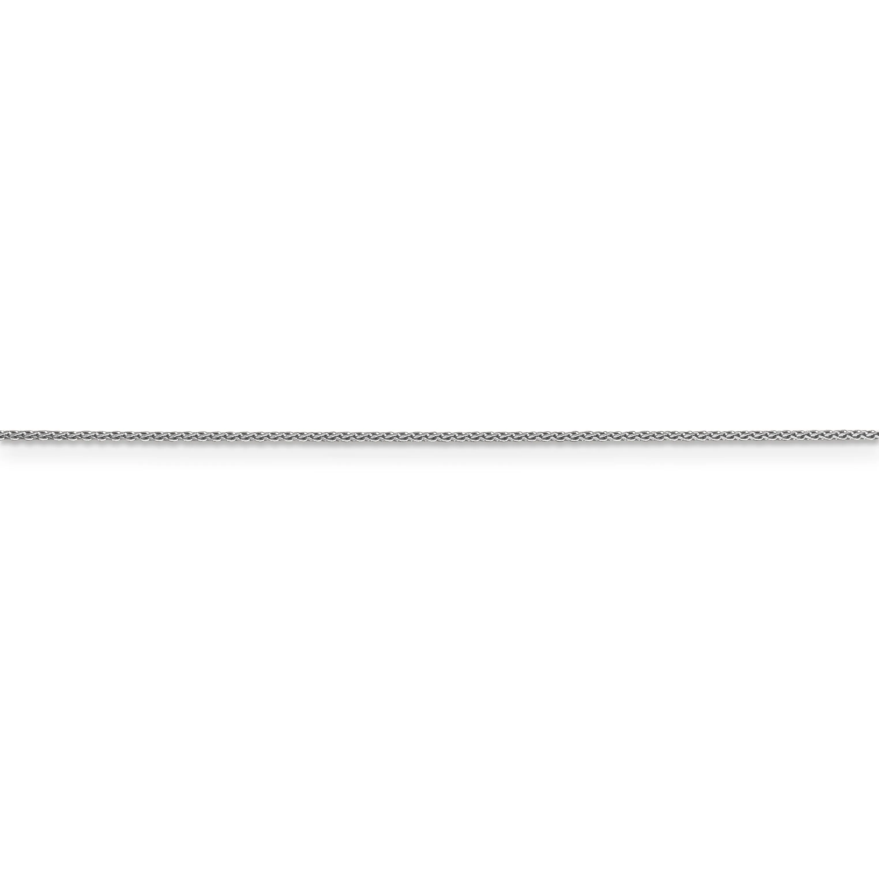 10K White Gold 0.65mm D.C Wheat Chain