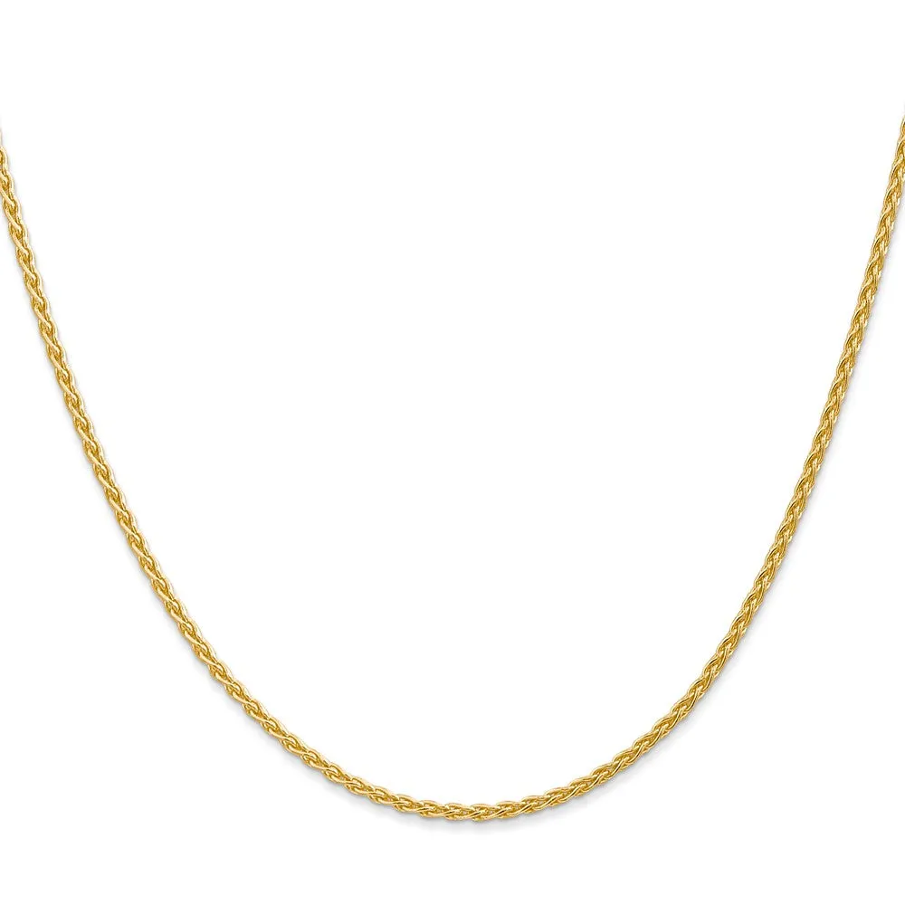10k Yellow Gold 10k 1.75mm Parisian Wheat Chain