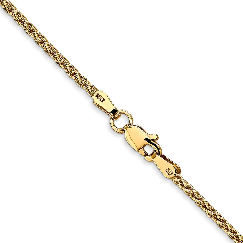 10k Yellow Gold 10k 1.75mm Parisian Wheat Chain