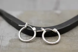 1/2 inch sterling silver hoop earrings