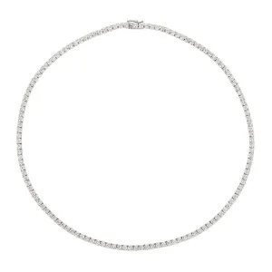 12.00 CARAT NATURAL DIAMOND TENNIS NECKLACE G SI 14K WHITE GOLD 16 INCHES