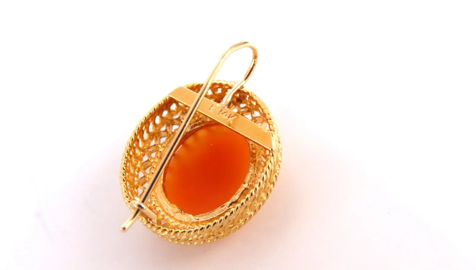 13mm Cameo Earrings 14kt Loop wire