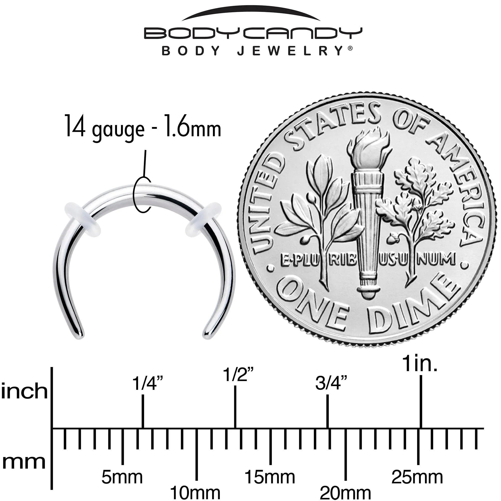 14 Gauge 3/8 Pincher Crescent Taper
