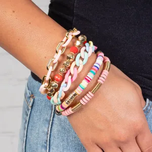 1401 - Stacked Crystal Bracelets - Multi