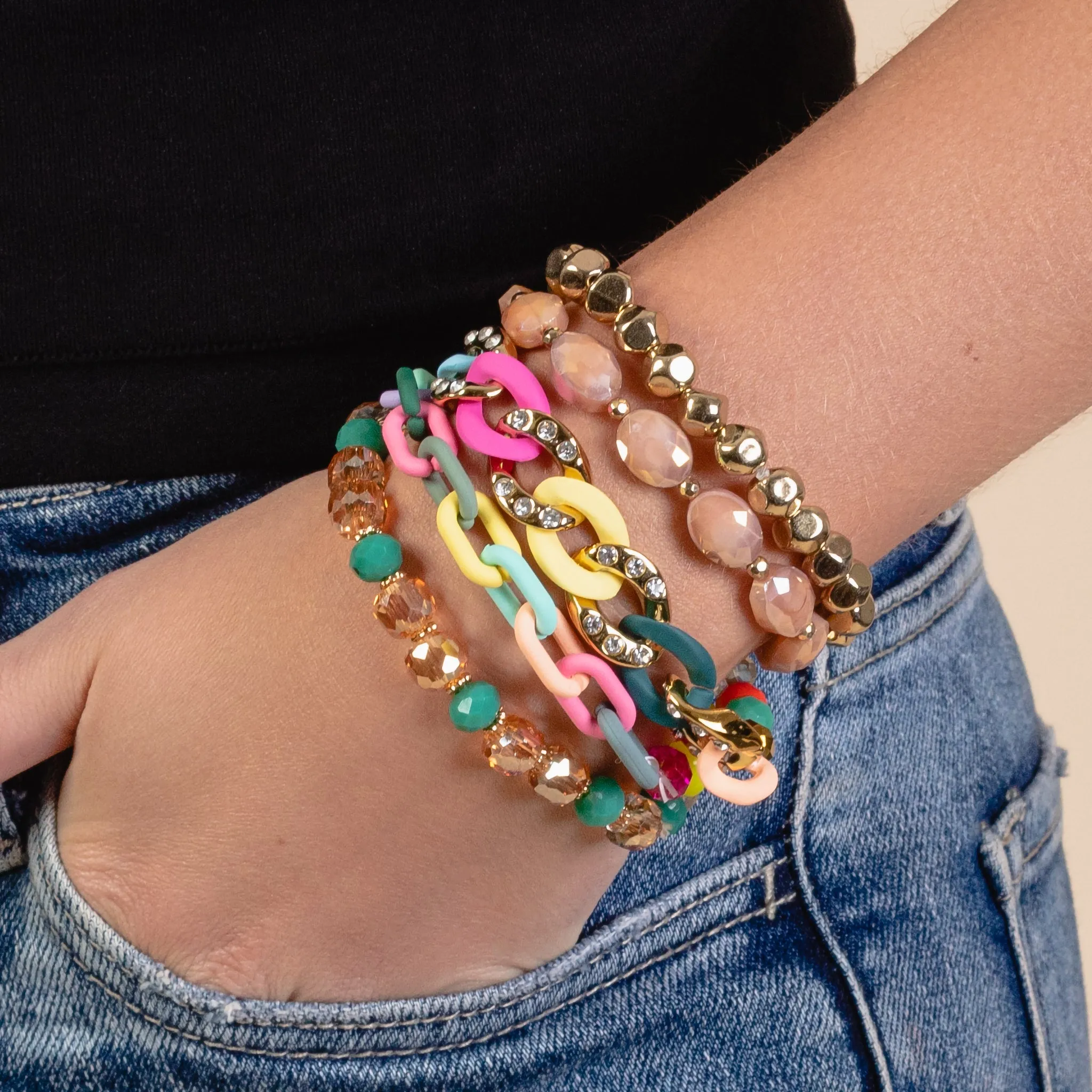 1404 - Stacked Bracelets - Multi