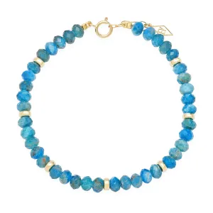 14K Gold and Gemstone Healing Bracelet: Apatite