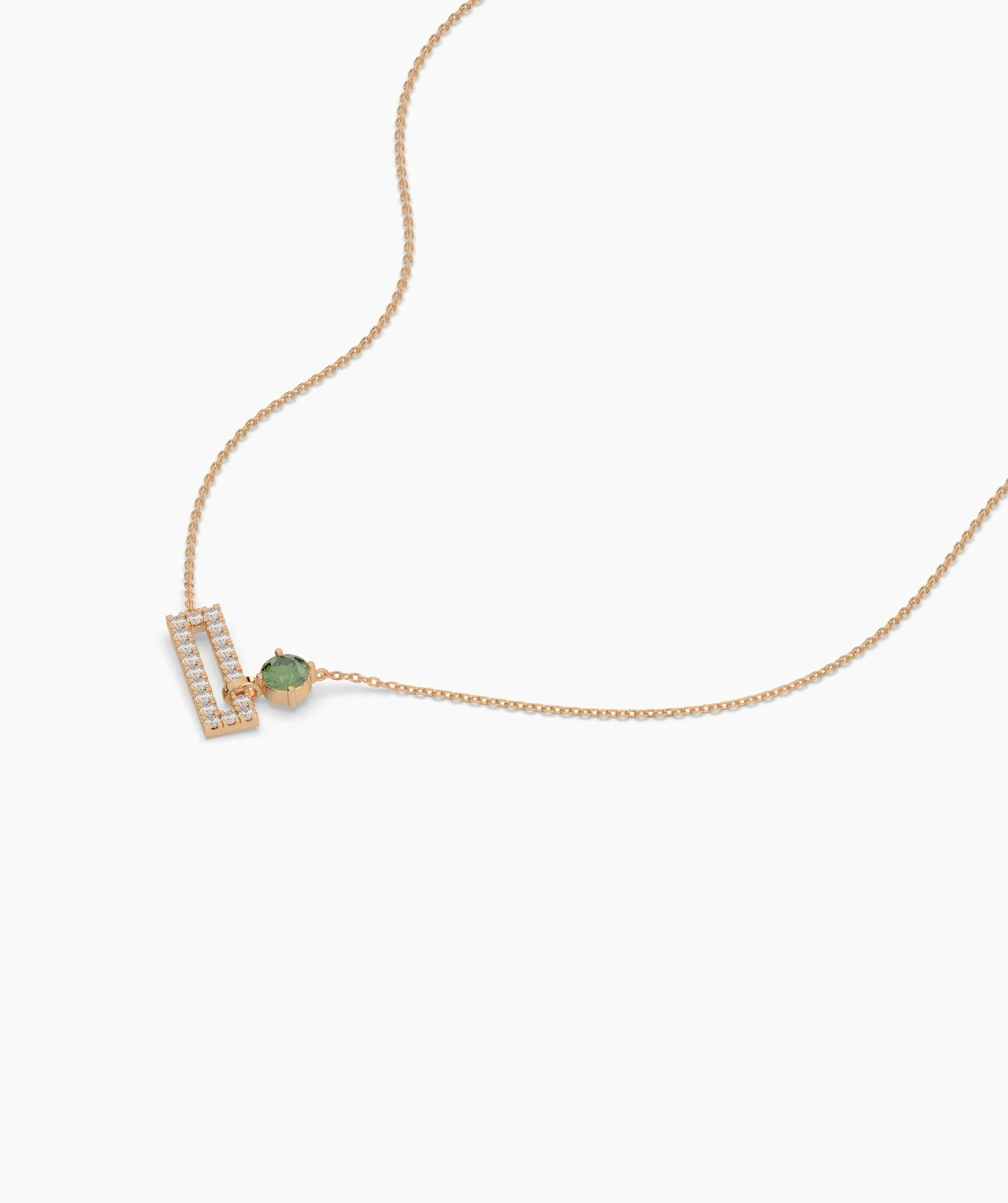 14K Gold Modern Diamond Necklace
