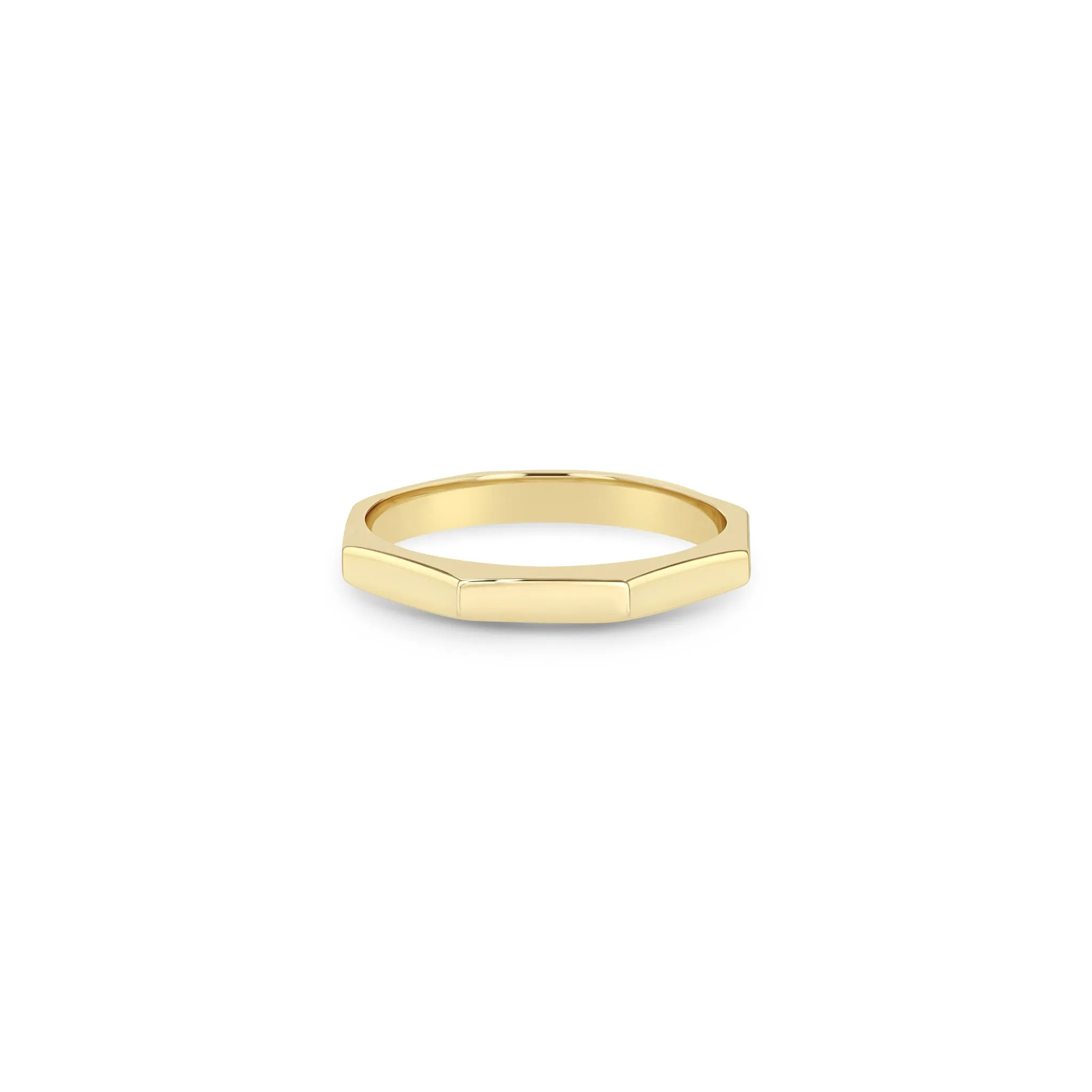 14k Gold Octagon Ring
