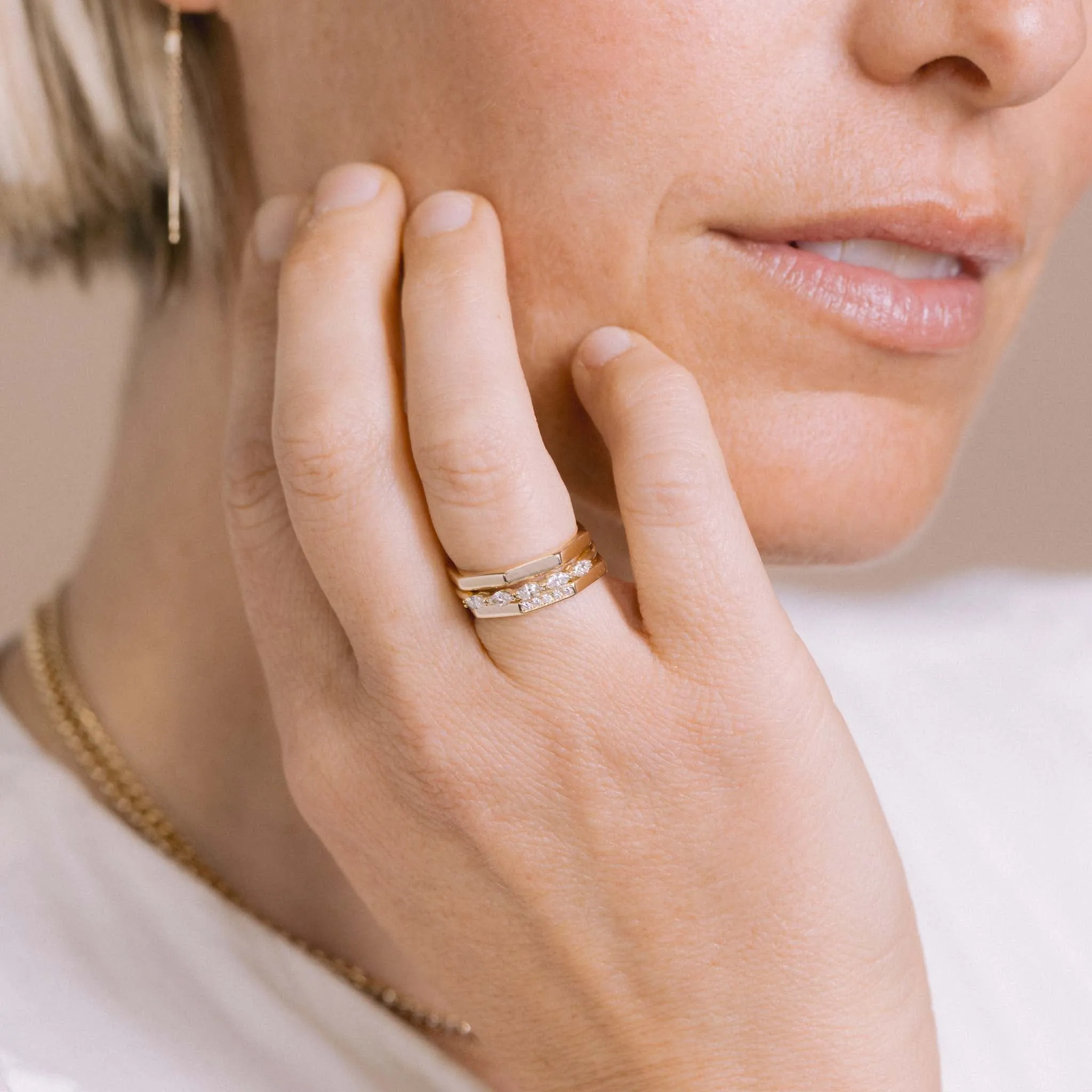 14k Gold Octagon Ring