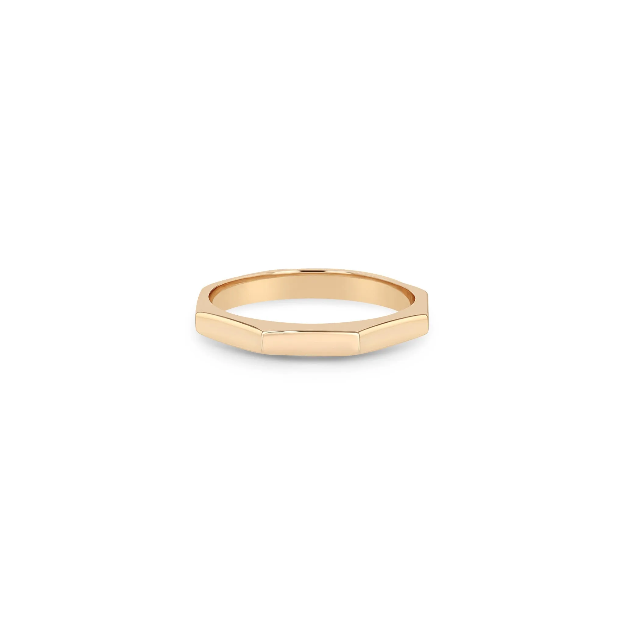 14k Gold Octagon Ring