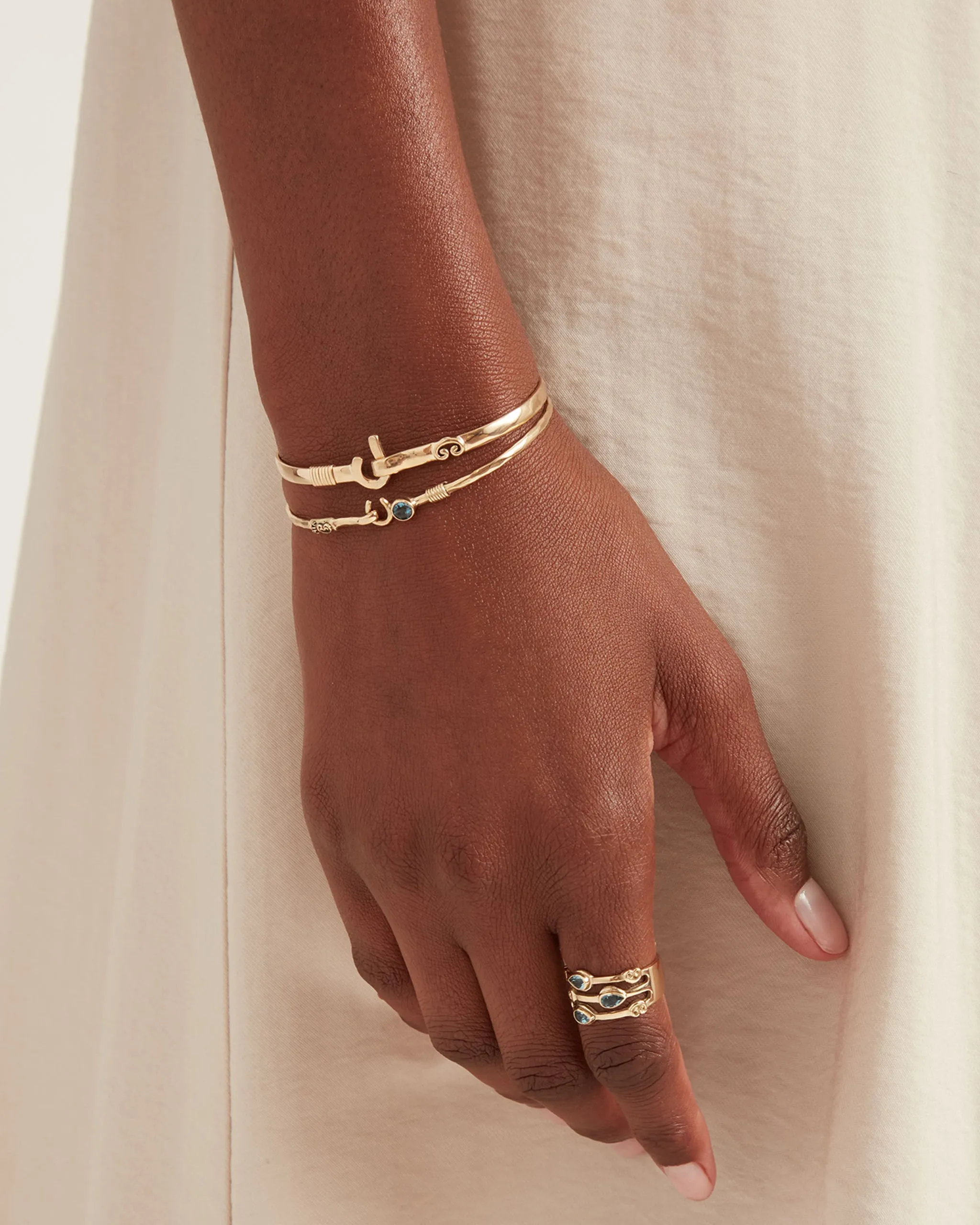 14K Gold St. John Hook Bracelet, 3.5mm