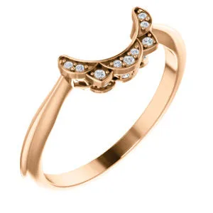 14K Rose .04 CTW Diamond Band