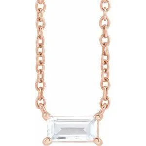 14K Rose 1/3 CT Lab-Grown Diamond 16-18" Necklace
