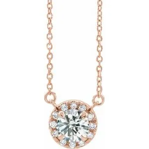 14K Rose 1/3 CTW Lab-Grown Diamond French-Set 16-18" Necklace