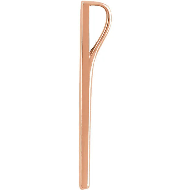 14k Rose Gold Vertical Bar Pendant