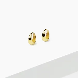 14k Solid Gold U Bold Hoop Earring