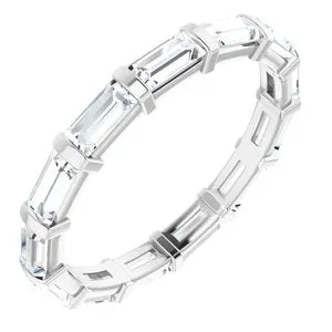 14K White 1 1/6 CTW Diamond Eternity Band