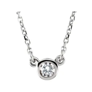 14k White Gold 1/4 CTW Diamond 18" Necklace