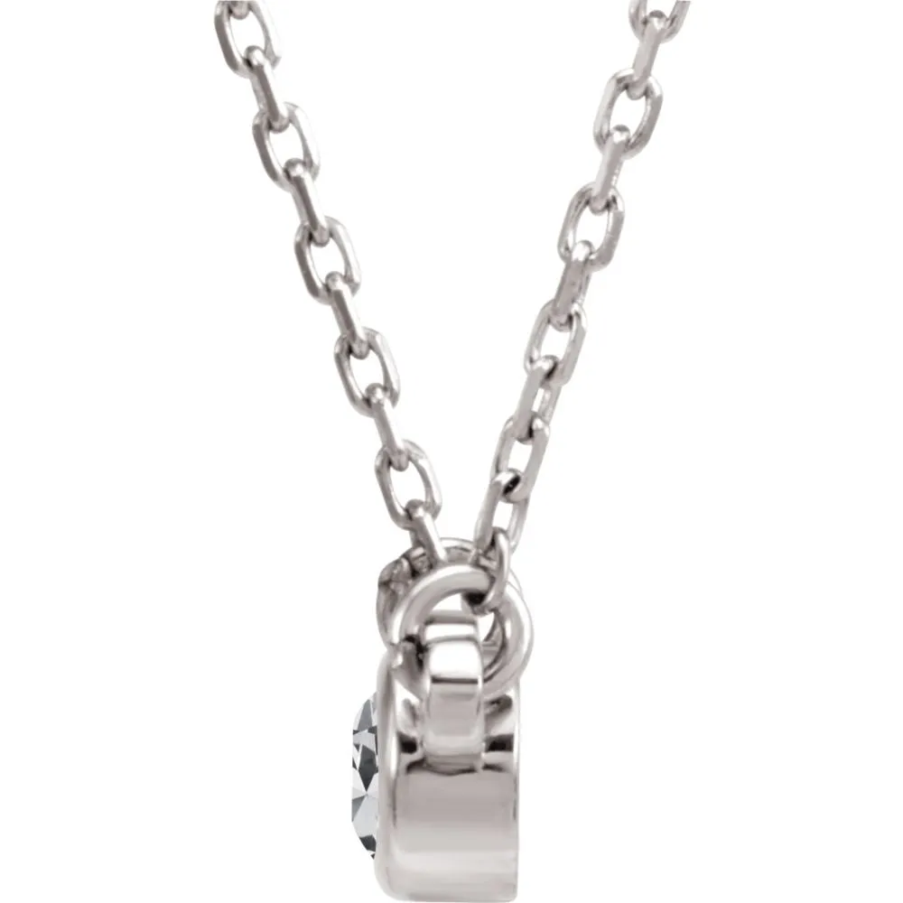14k White Gold 1/4 CTW Diamond 18" Necklace