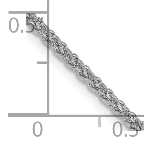 14k White Gold 1.4mm Diamond Cut Spiga Chain