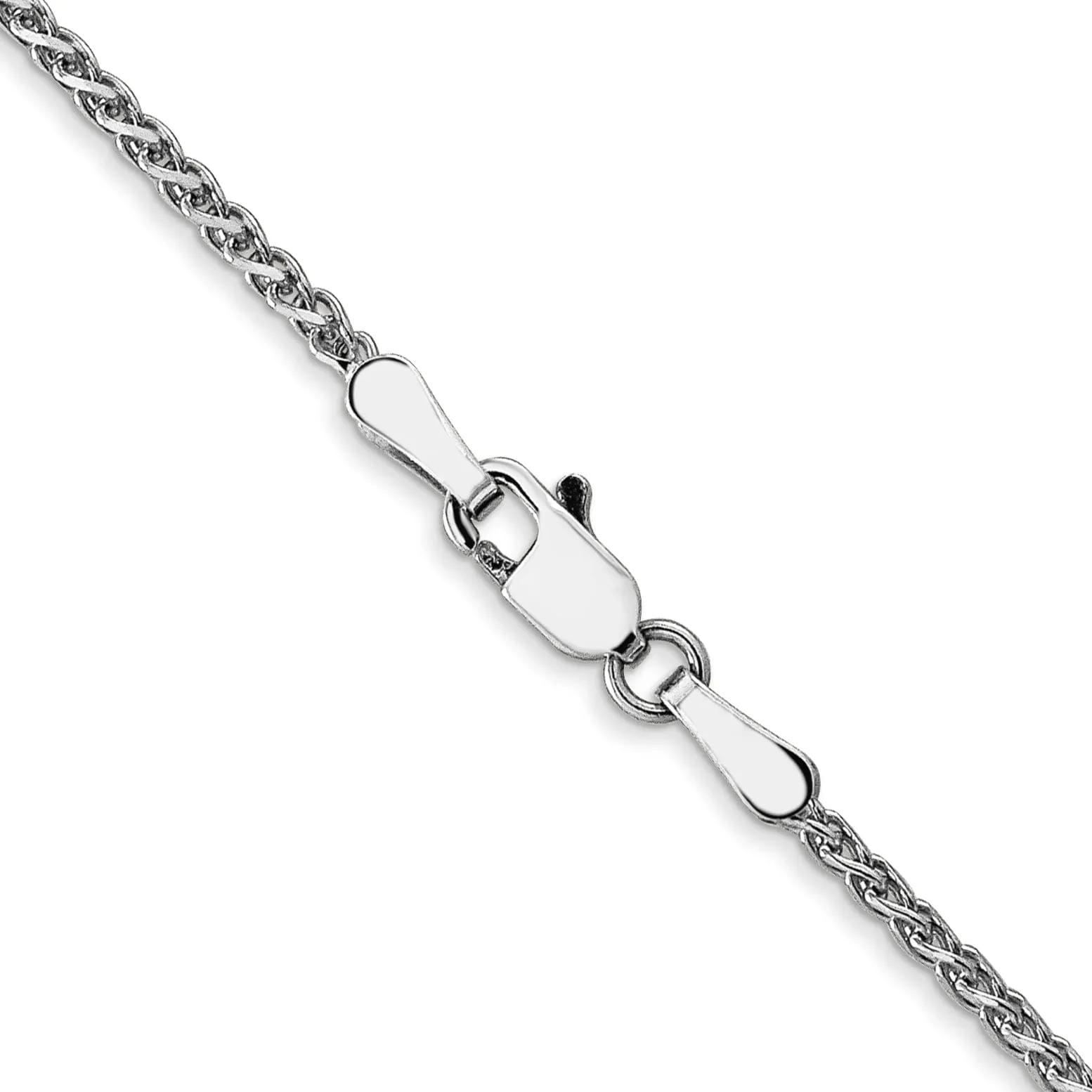 14k White Gold 1.4mm Diamond Cut Spiga Chain