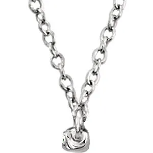 14k White Gold 1/6 CTW Diamond Bar 18" Necklace