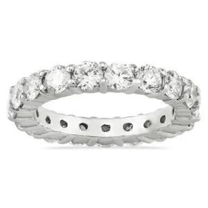 14k White Gold Diamond Eternity Band 3.88 Ctw