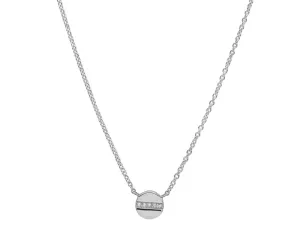 14k White Gold Diamond Screw Necklace