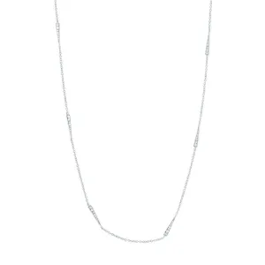 14k White Gold Diamond Triangle Necklace - 0.83ct V0054