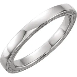 14K White Matching Band Size 7