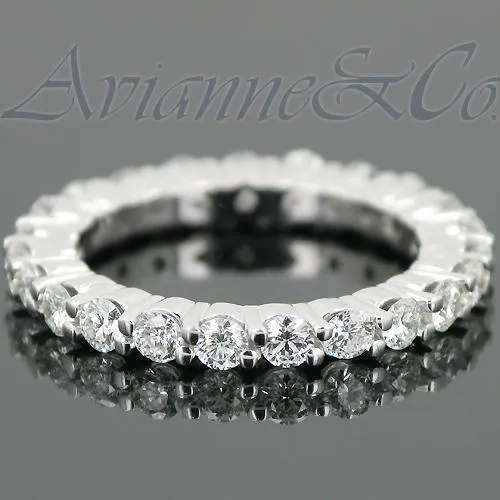 14K White Solid Gold Womens Diamond Eternity Ring Band 1.70 Ctw