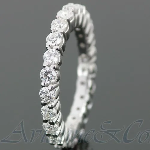 14K White Solid Gold Womens Diamond Eternity Ring Band 1.70 Ctw