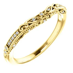 14K Yellow .05 CTW Diamond Band