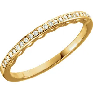 14K Yellow 1/10 CTW Diamond Band
