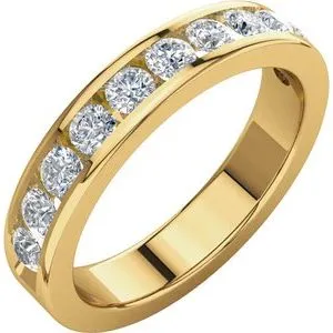 14K Yellow 3/4 CTW Diamond Anniversary Band Size 8