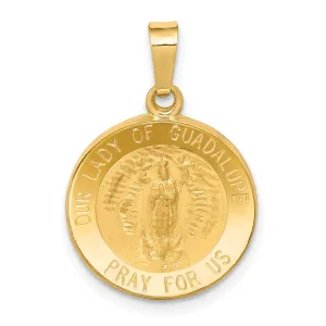 14k Yellow Gold Lady of Guadalupe Medal