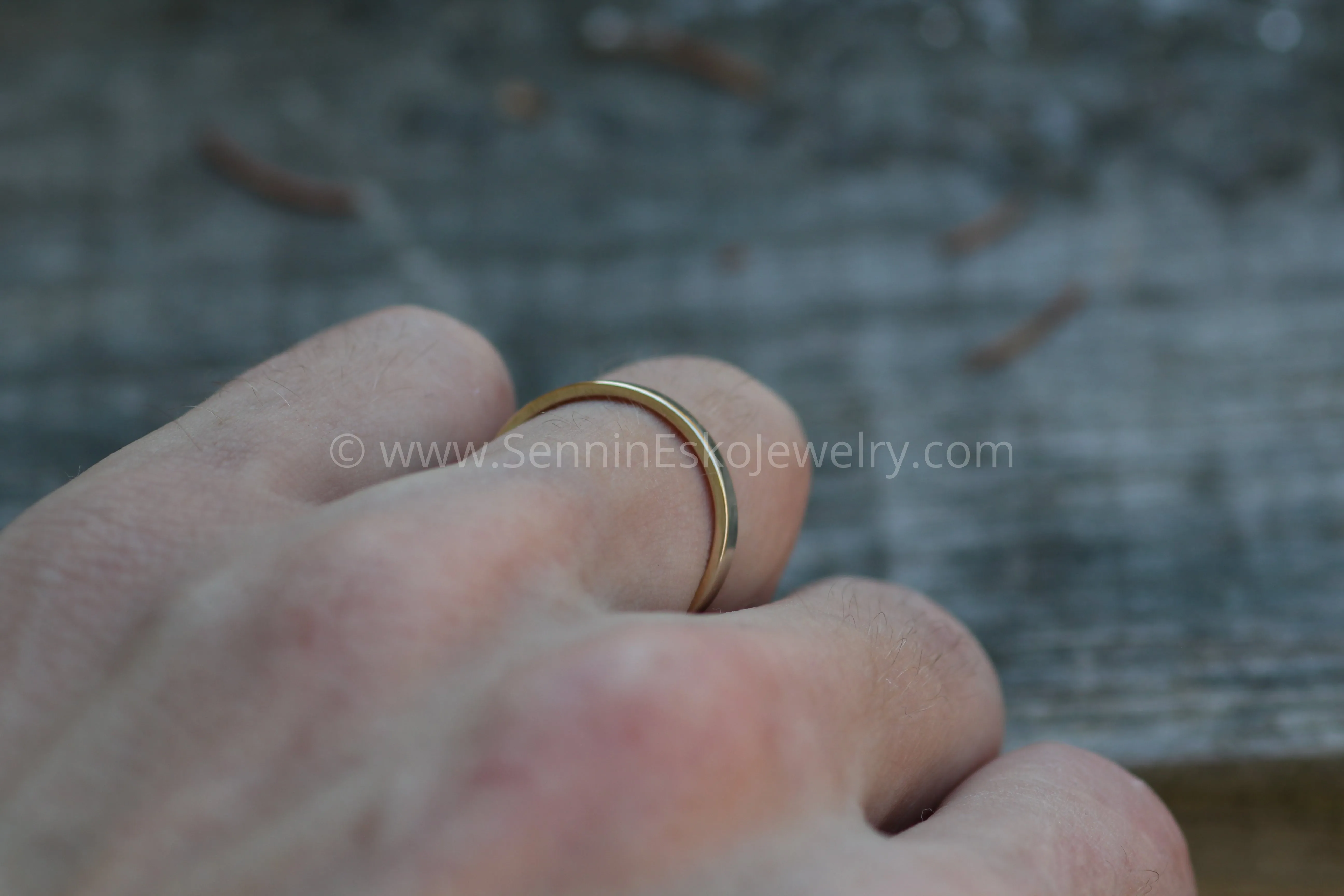 14kt Rose Gold 3x1.2mm Flat Band - Glossy Finish