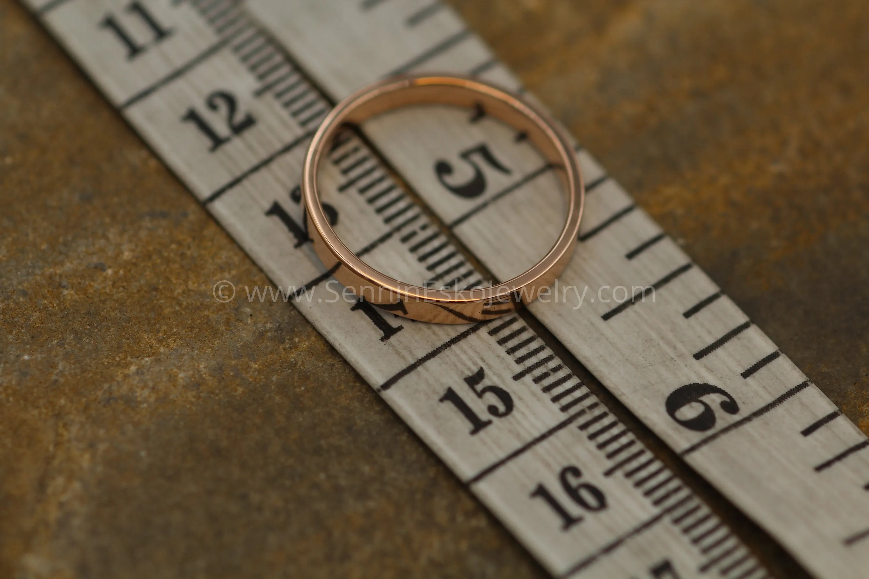 14kt Rose Gold 3x1.2mm Flat Band - Glossy Finish