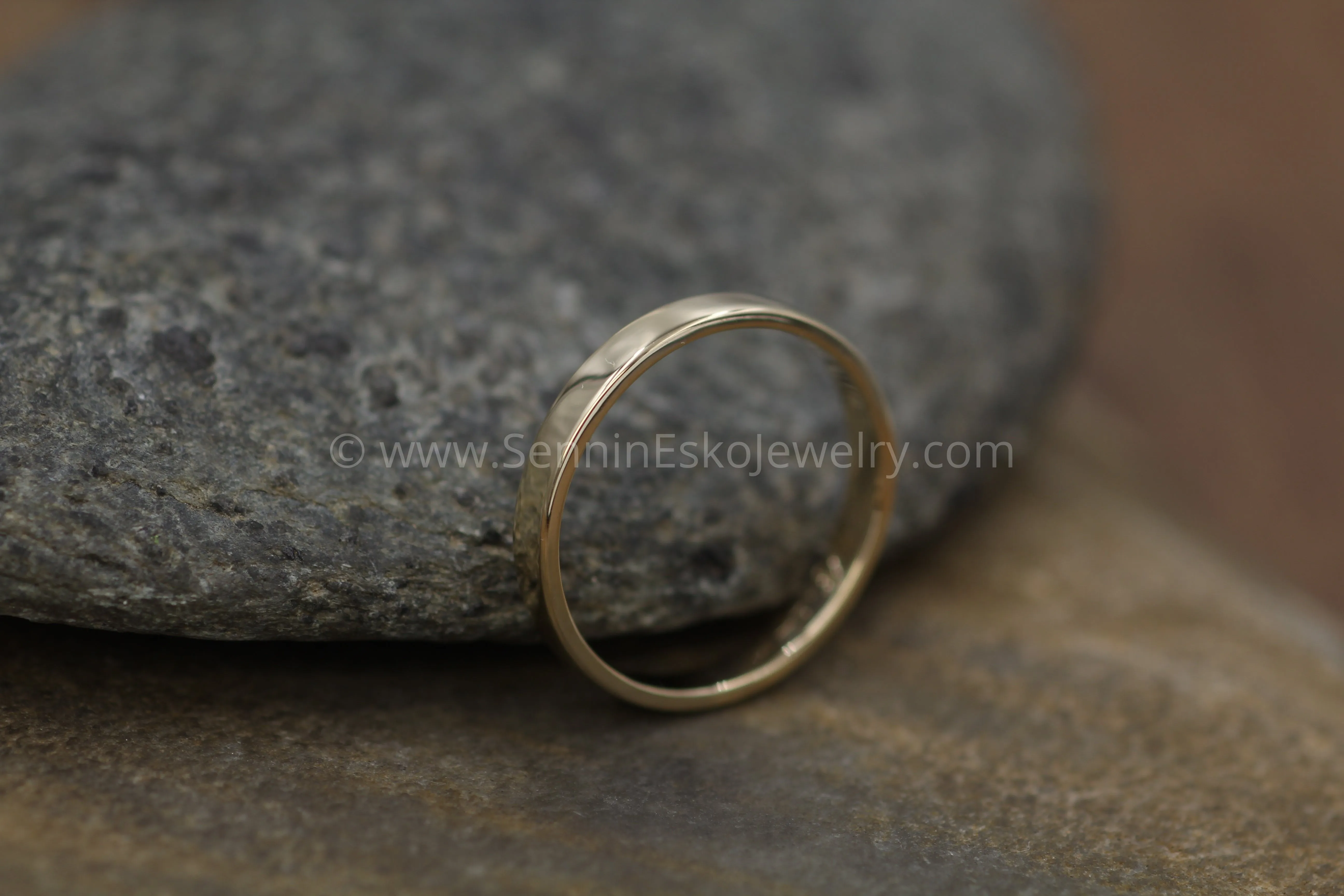 14kt Rose Gold 3x1.2mm Flat Band - Glossy Finish