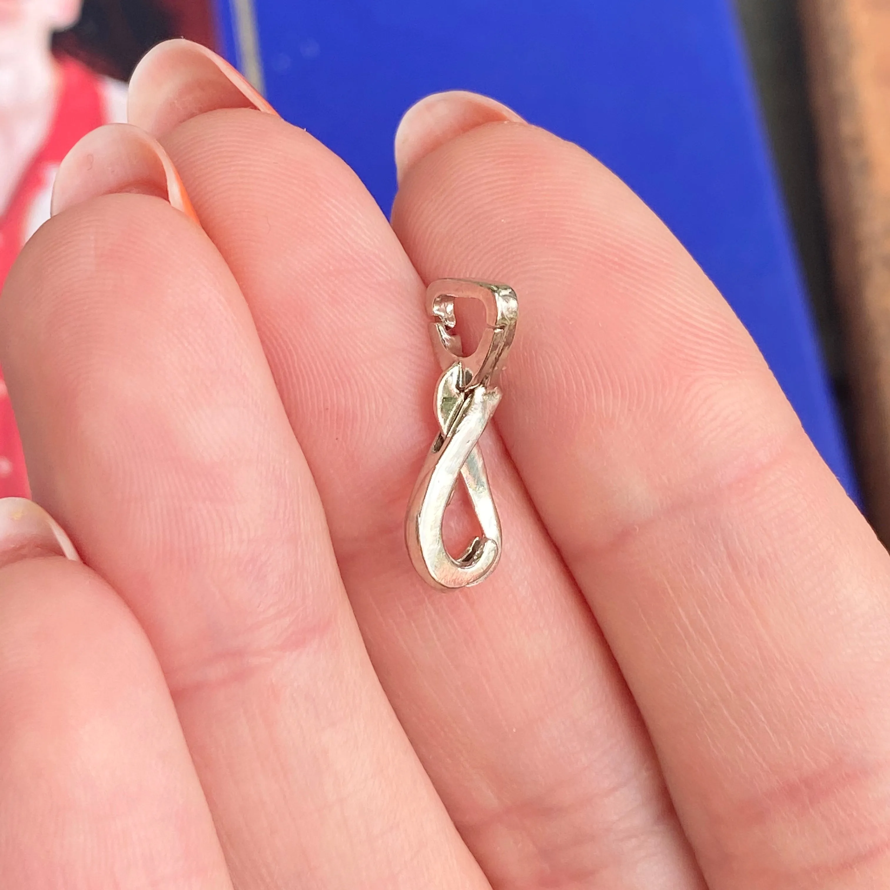 14KT White Gold Enhancer Slide Bail Hanger Interchangeable 6MM