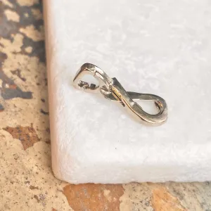 14KT White Gold Enhancer Slide Bail Hanger Interchangeable 6MM